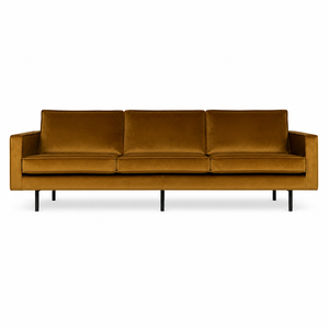 Denver Top Grain Leather Square 1 Seater <b>Sofa</b> Chair | Modern Industrial Lounge Armchair Upholstered Cushion Back Metal <b>Legs</b> - Product Image 5