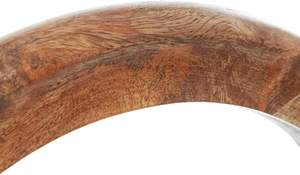 Sculpture géométrique en bois de manguier avec support en marbre Figurine décorative en forme de cercle idéal pour la décoration intérieure Statue en décoration marron - Product Image 4