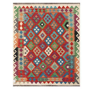 พรมกิลิม ไมมานา อัฟกานิสถาน ขนาด 187 x 151 ซม. ชุดพรมปูพื้น - Product Image 1