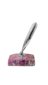 Nouveauté 2025 Porte-stylos beGems Stylo à bille en calcédoine rouge veinée Prix complet Avis sur le stylo en pierres précieuses pour le bureau - Product Image 2