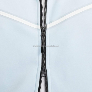 ชุดวอร์มผู้ชายทรงสลิมฟิตมีฮู้ดแห้งเร็วมีซิปบล็อกสีใส่เล่นกีฬา - Product Image 5