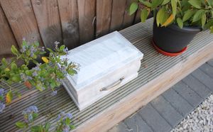 Urna Rectangular Moderna de Mármol Blanco para Cenizas, Revestimiento de Pared de Piedra Natural Hecho a Mano, Resistente al Fuego, para Uso en Villas y Hoteles - Product Image 6