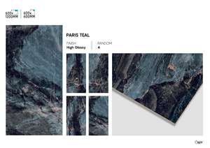 Carreaux de porcelaine à haute brillance 600x600mm Carreaux de sol polis de qualité supérieure pour projets résidentiels - Product Image 5