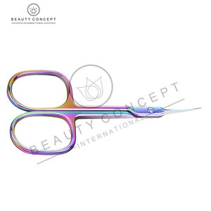 Ciseaux à cuticules Pro Smart 10 Type 3 pour droitiers en acier inoxydable, manches allongés droits, lames courbes classiques durables - Product Image 3