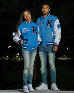 เสื้อแจ็กเก็ตเบสบอลสำหรับผู้ชายเสื้อแจ็กเก็ตทีมโรงเรียนระบายอากาศได้ดีมีไซส์ใหญ่พิเศษงานตามสั่ง - Product Image 2