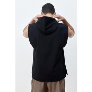 Gym <b>Sleeveless</b> <b>Men's</b> <b>Hoodie</b> Winter Custom Apparel Bulk Supplier OEM ODM Fleece Streetwear Casual Fashion Bangladesh - Product Image 2