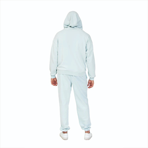Sudadera con capucha de lavado ácido informal y enérgico para hombre, de gran tamaño Vintage sudaderas con capucha, chándales con capucha rasgada con lavado ácido, conjunto de 2 piezas - Product Image 5