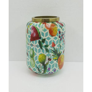 Calcomanía de jarrón de flores de metal de diseño elegante, para el hogar y la boda acabado esmaltado, mesa decorativa hecha a mano, personalizada a granel - Product Image 5