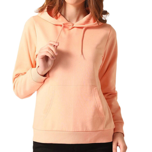 Manches longues 2024 vente en gros couleur unie femmes pull à capuche surdimensionné tenue décontracté à manches longues sweats à capuche sweat - Product Image 1