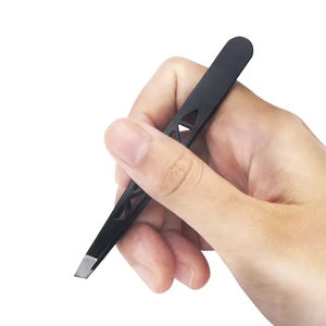 Pinzas para cejas de acero inoxidable de diseño elegante con puntas de alta precisión para aplicaciones de belleza, aseo y maquillaje - Product Image 4