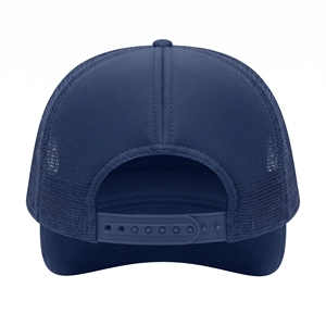 Casquette de golf unisexe en mousse à calotte haute, bleu marine, 6 panneaux, style trucker, en maille, réglable, décontractée, printemps-été, par sublimation - Product Image 3