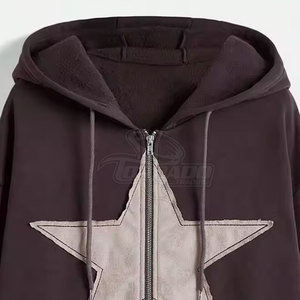 Sudadera con Capucha de Invierno para Hombre, Diseño Único, Talla Personalizada, Bordado con Apliques Desgastados, Talla Grande, Algodón/Poliéster de Alta Calidad - Product Image 5