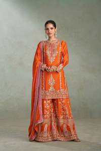 Nuevo diseñador exclusivo Heavy Chinon Viscose Salwar Kameez con bordado Work Party Collection al por mayor por Royal Export - Product Image 2