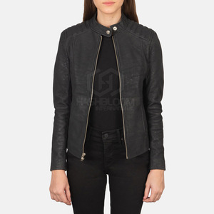 Chaqueta de invierno de cuero puro para mujer de alta calidad transpirable largo sólido tejido teñido en línea nueva llegada diseño de moda - Product Image 1