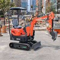 Mini-excavatrice compacte sur chenilles pour usage domestique en Europe, moteur Euro 5, 970 kg, bras oscillant, accès étroit, rétractable