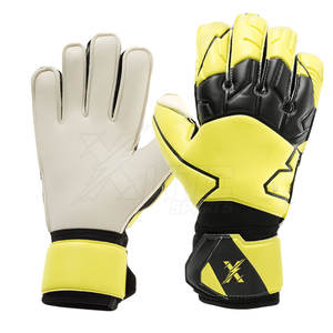 Gants de gardien de but professionnels en cuir, design respirant et confortable, contrôle avancé, antidérapants, fermeture auto-agrippante sur les doigts. - Product Image 2