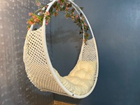 Grand lit balançoire suspendu en coton macramé Style Boho tissé à la main suspendu intérieur adulte hamac balançoire lit pour extérieur