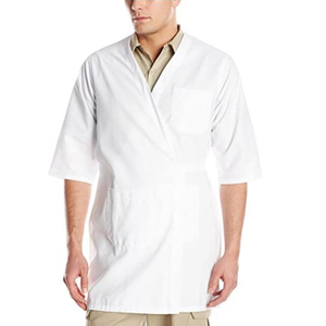 Chaqueta de Trabajo sin Cuello para Chef de Restaurante, de Manga Media, Mezcla de Poliéster y Algodón para Hombre - Product Image 6