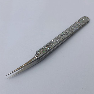 Couleur personnalisée avec pince à épiler multi-paillettes Produit le plus vendu Pince à épiler d'extension de cils en acier inoxydable - Product Image 3