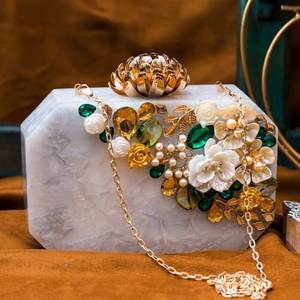 Activité de promotion en vente Embrayage fleur Design strass embrayage fête femmes sac à main sac sacs de soirée pour la vente en gros - Product Image 4