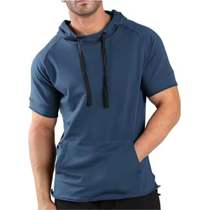 Sweat-shirts à manches courtes pour hommes, prix d'usine, bas prix, nouvelle mode, basiques, coton mélangé, design premium, en vente - Product Image 1