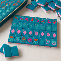 Jeu de Mahjong Américain 166 Tuiles en Acrylique Écologique, Motif Grands Oiseaux Élégants, pour Loisirs et Divertissement