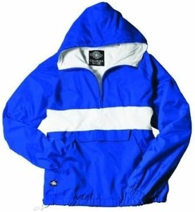 Veste personnalisée vierge pull-over coupe-vent Anorak à capuche avec fermeture éclair latérale pour hommes avec poche à rabat avant - Product Image 4