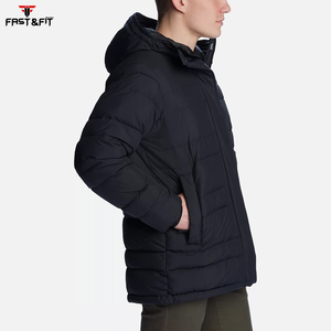 Chaqueta acolchada de alta calidad para hombre, diseño personalizado, cortavientos con soporte, decoración de bolsillo con capucha, recién llegados, lona de burbujas de talla grande - Product Image 5