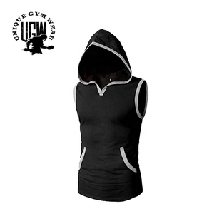 Sudaderas sin Mangas Personalizadas para Hombre, Tejido de Felpa, Mezcla de Poliéster/Algodón, Transpirable y Ecológico, Ropa Deportiva de Verano - Product Image 5