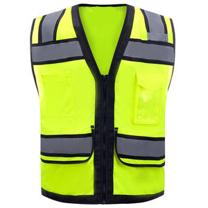 Gilet de sécurité haute visibilité avec logo personnalisé, couleur orange, gilet pour homme, multi-poches, gilet de sécurité haute visibilité pour homme - Product Image 4