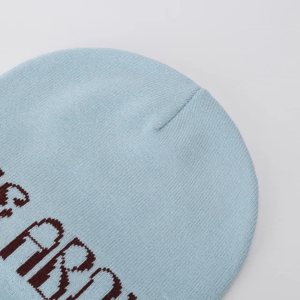 Gorro personalizado para hombre y mujer, gorra teñida de alta calidad, tejidas Gorras al aire libre, venta al por mayor, esquí de invierno 100%, sombrero liso acrílico OEM Sproty - Product Image 4