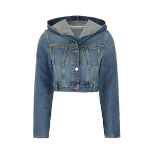 Mosaic Impex High Quality Hot Selling Regular Washed Women's Jean Woven Blue Standard Blank Baggy Style Denim Jacket - Product Image 5
