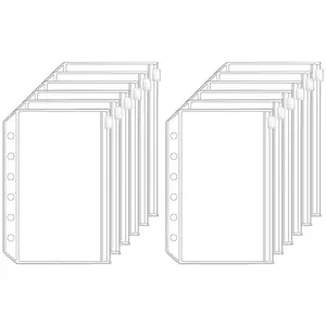 Mini classeur à feuilles mobiles A7, pochettes à 6 trous pour le classeur portefeuille à 6 anneaux A7