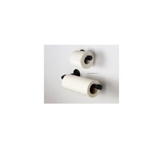 Porte-papier toilette en métal neuf avec revêtement noir, porte-papier toilette pour salle de bain, porte-serviettes en papier, vente en liquidation - Product Image 1