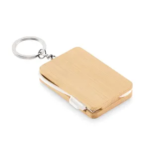 BUPOW Personalized Bamboo <b>Charging</b> <b>Cable</b> Customizable Promotional Keychains & Carabiners for Gadgets - Product Image 5