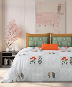 Juego de Ropa de Cama King Size de Lujo al por Mayor, 100% Algodón, Sábana Plana Estampada con Costuras, 3 Piezas, Fundas de Almohada Lisas Súper Suaves, Ecológicas - Product Image 6