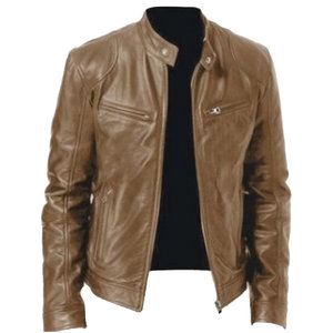 Chaqueta de cuero genuino para hombre, abrigo de estilo Vintage para pedidos a granel, chaqueta para hombre, envío DDP - Product Image 4