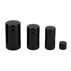 Factory Custom UV Black Violet <b>Glass</b> Jar 50ml 100ml 200ml 500ml 1000mlCR Lid Inner Liner Airtight Smell Proof <b>Packaging</b> - Product Image 6