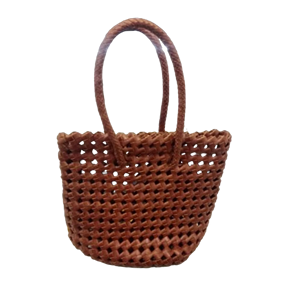 Sac fourre-tout en cuir véritable tissé Sienna pour femmes de luxe fait à la main Style Vintage capacité moyenne spacieux et Portable à la mode - Product Image 1
