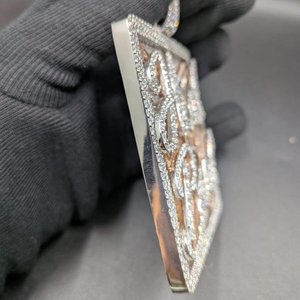 Colgante de Plata de Ley 925 con Baño de Rodio y Diamantes de Moissanita VVS, Estilo Hip Hop, Lujoso, Brillante, para Uso Diario - Product Image 5