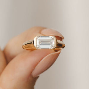 Anillo minimalista de diamante de corte brillante cultivado en laboratorio de 2 quilates de alta calidad 14K blanco amarillo oro rosa IGI certificado VVS2 al por mayor - Product Image 6