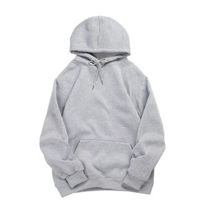 เสื้อฮู้ดของผู้ชายผ้าคอตตอนผสมแบบเรียบง่ายหนาทรงโอเวอร์ไซส์เข้ารูปสำหรับ100% ออกแบบโลโก้ได้ตามต้องการ - Product Image 5