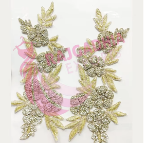 Dernières tendances en matière de patchs en tissu à appliquer avec des strass, patchs en tissu perlé pour la décoration des vêtements - Product Image 3