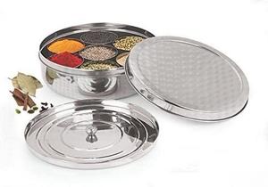 Stainless Steel Spice Box <b>Container</b> <b>Glass</b> <b>Lid</b> 7 Compartments 1 Spoon King International Modern Simple CE Certified New Design - Product Image 4