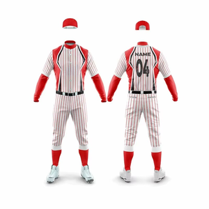 Uniforme de baseball américain pour jeunes vêtements de sport en tissu à mailles de style vintage avec broderie de logo personnalisé uniformes de softball en polyester - Product Image 1