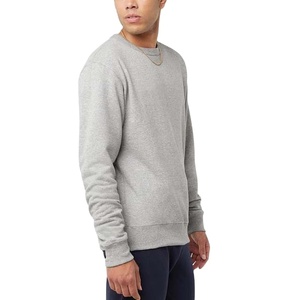 Sweat-shirt à col rond d'hiver personnalisé, couleur gris uni, polyester/coton, sweat-shirt à col rond en polaire brodé numérique en vrac - Product Image 2