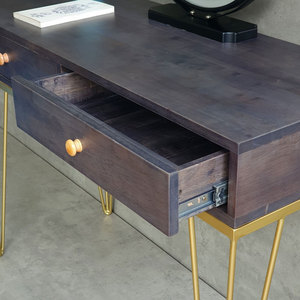 โต๊ะเครื่องแป้งเจ้าหญิงไม้ยางพารา 4 ลิ้นชัก 100x40 ซม. BTD68069 - Product Image 6