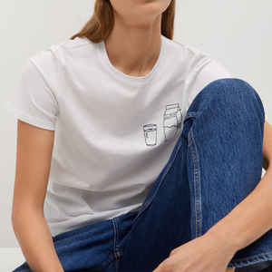 เสื้อยืดผู้หญิงแบบเรียบ ผ้าฝ้าย 100% 180gsm สั่งทำได้ พิมพ์โลโก้ได้ ขายส่ง - Product Image 5