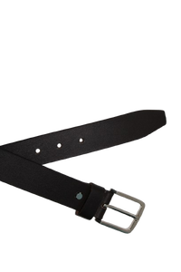 Ceinture de profil en cuir de peau de vache noire terne exclusive de haut niveau avec alliage pour boucle Style décontracté personnalisable de la vente en gros - Product Image 5