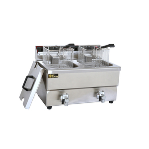 Prix d'usine Offre Spéciale Commercial 2 réservoir haute capacité 15L + 15L poulet friteuse avec contrôle de la température - Product Image 1